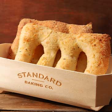 Asiago Fougasse made by Standard Baking Co.