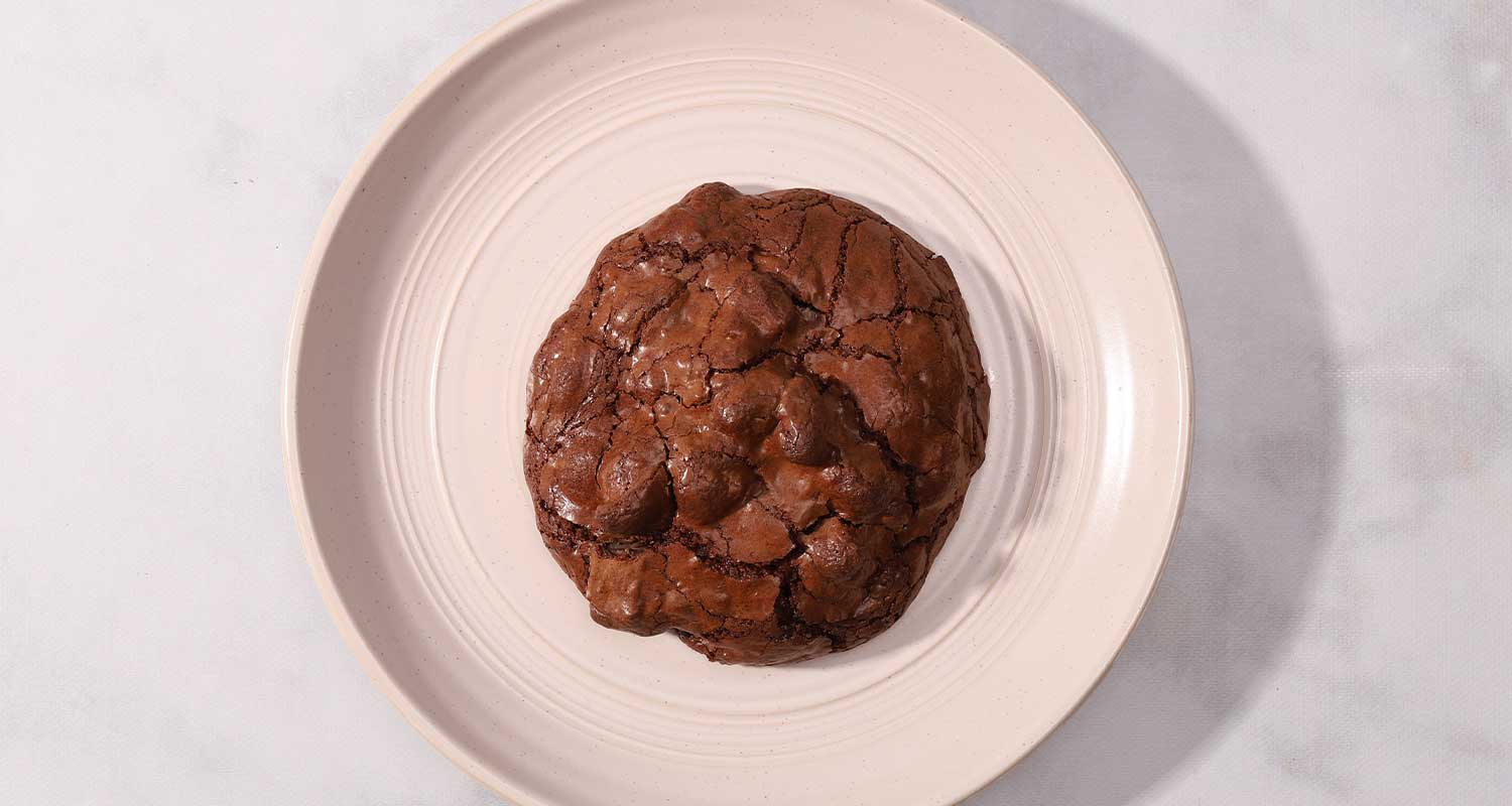 chunky chocolate rye cookie top view