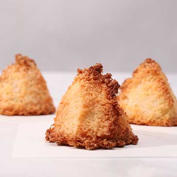 Coconut Macaroon side view square photo