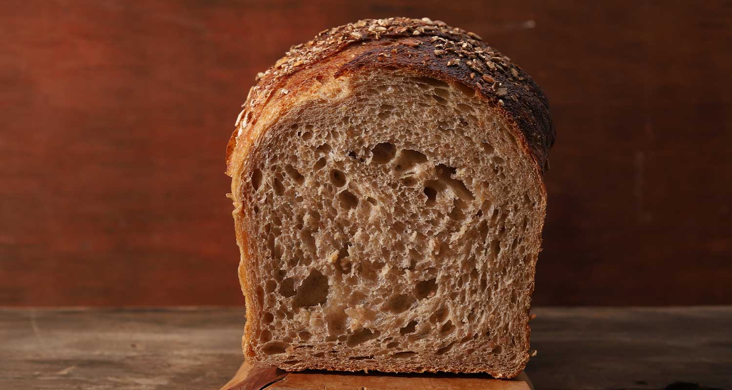 End cut of Maine 5 Grain Bread
