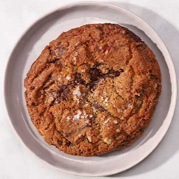 top view of sea salt chocolate pecan cookie from Standard Baking Company